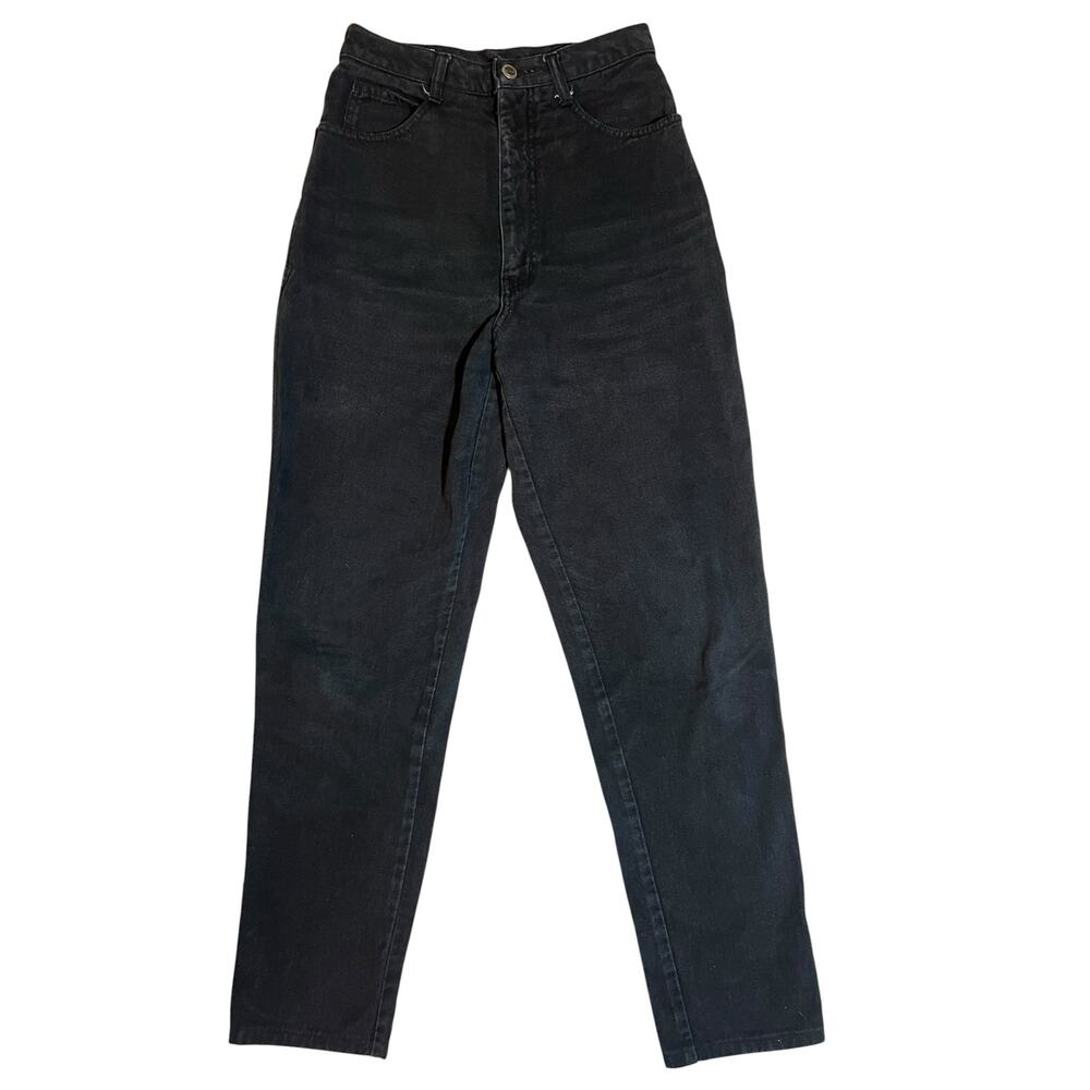 Vintage 80s/90s Rio by Stephen Mardon black high rise denim tapered mom jeans 9L